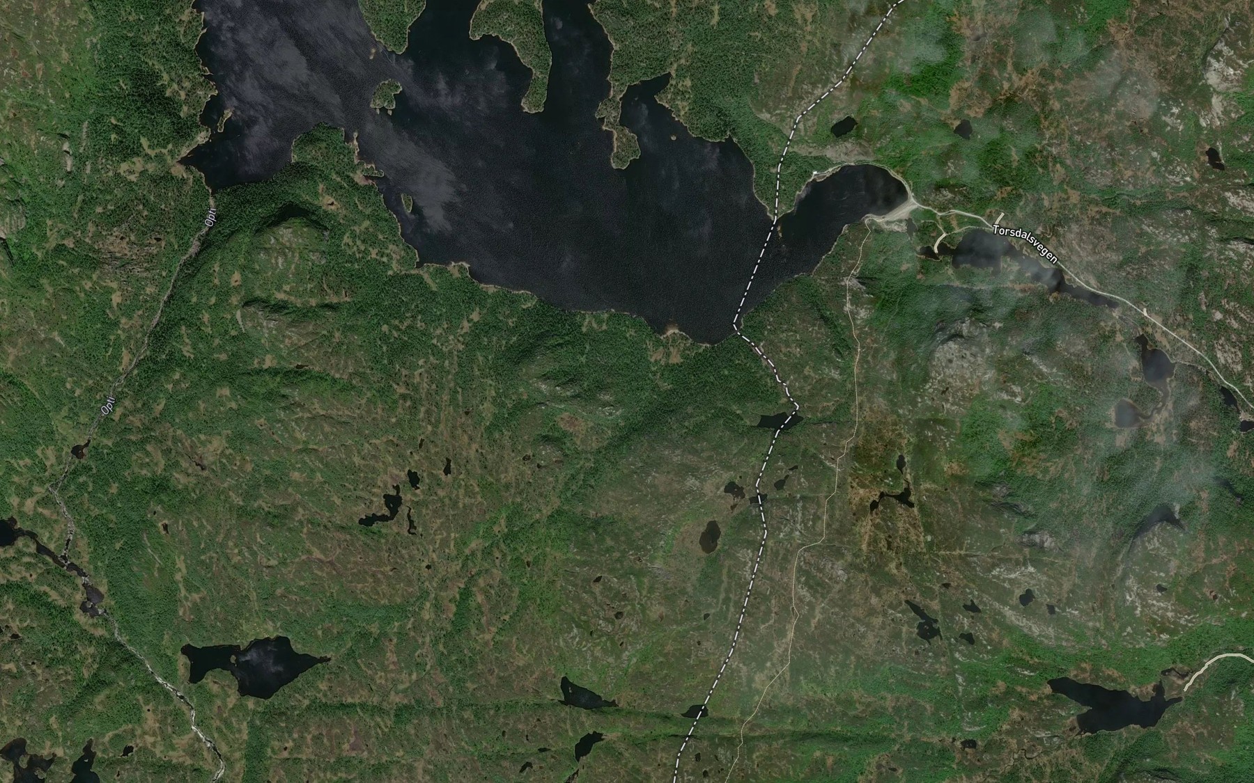 Satellite map of the Gjeldkubekken