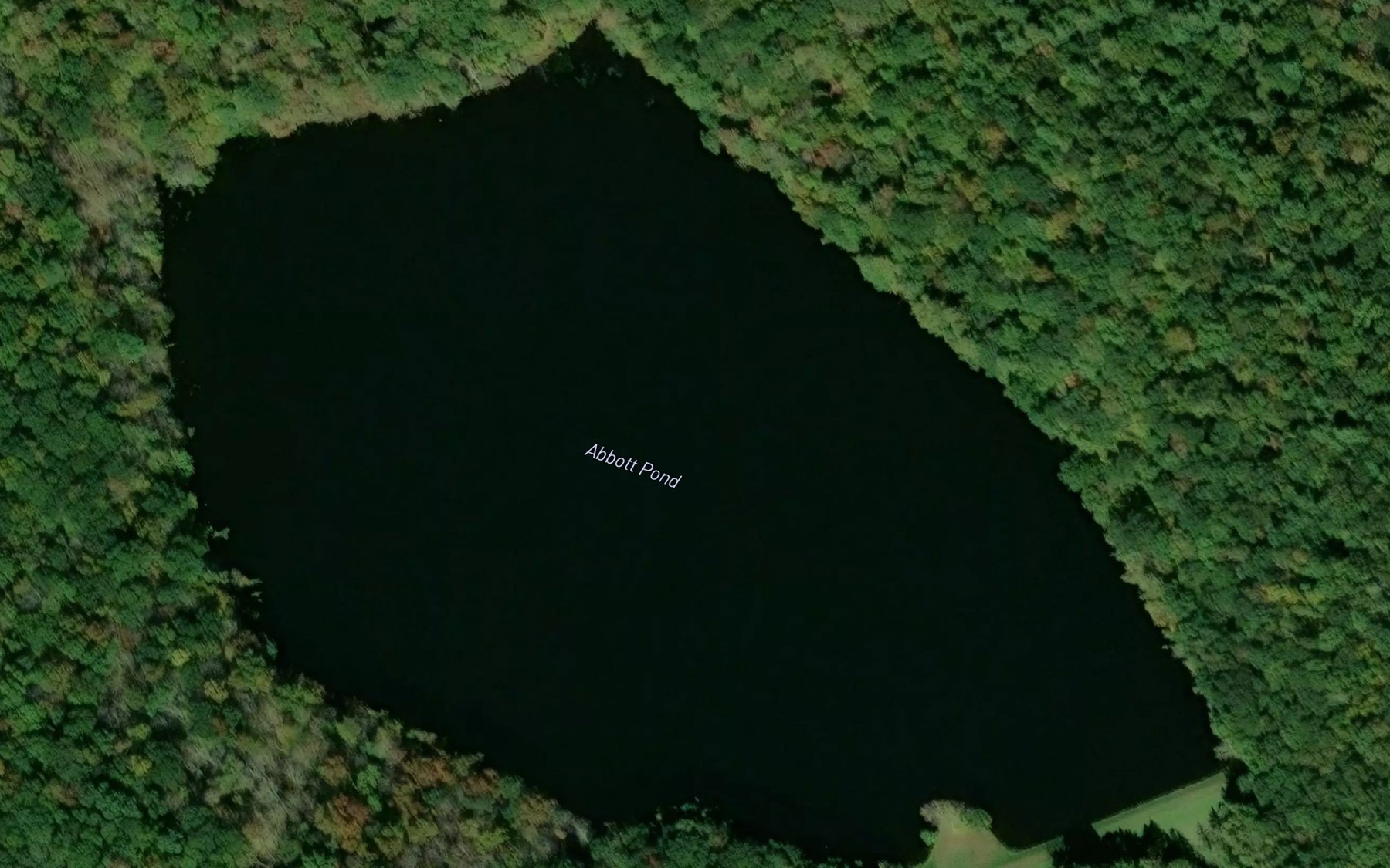 Satellite map of the Abbott Pond