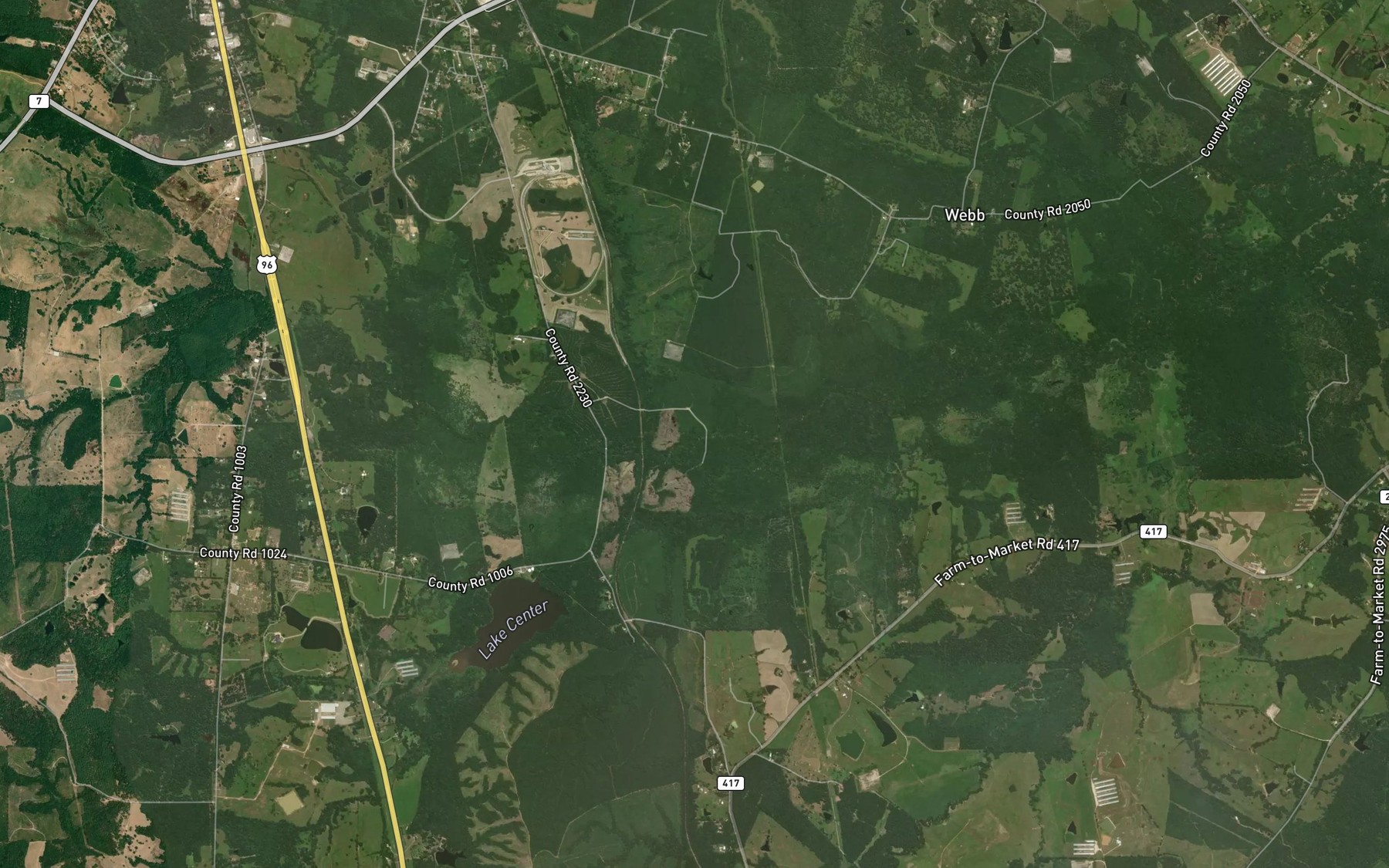 Satellite map of the Stonedive Creek
