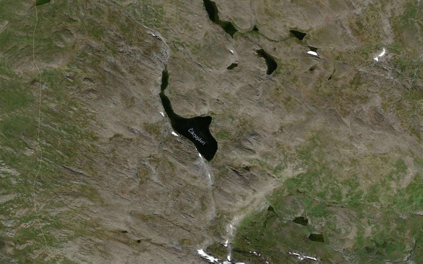 Satellite map of the Ciknajavri