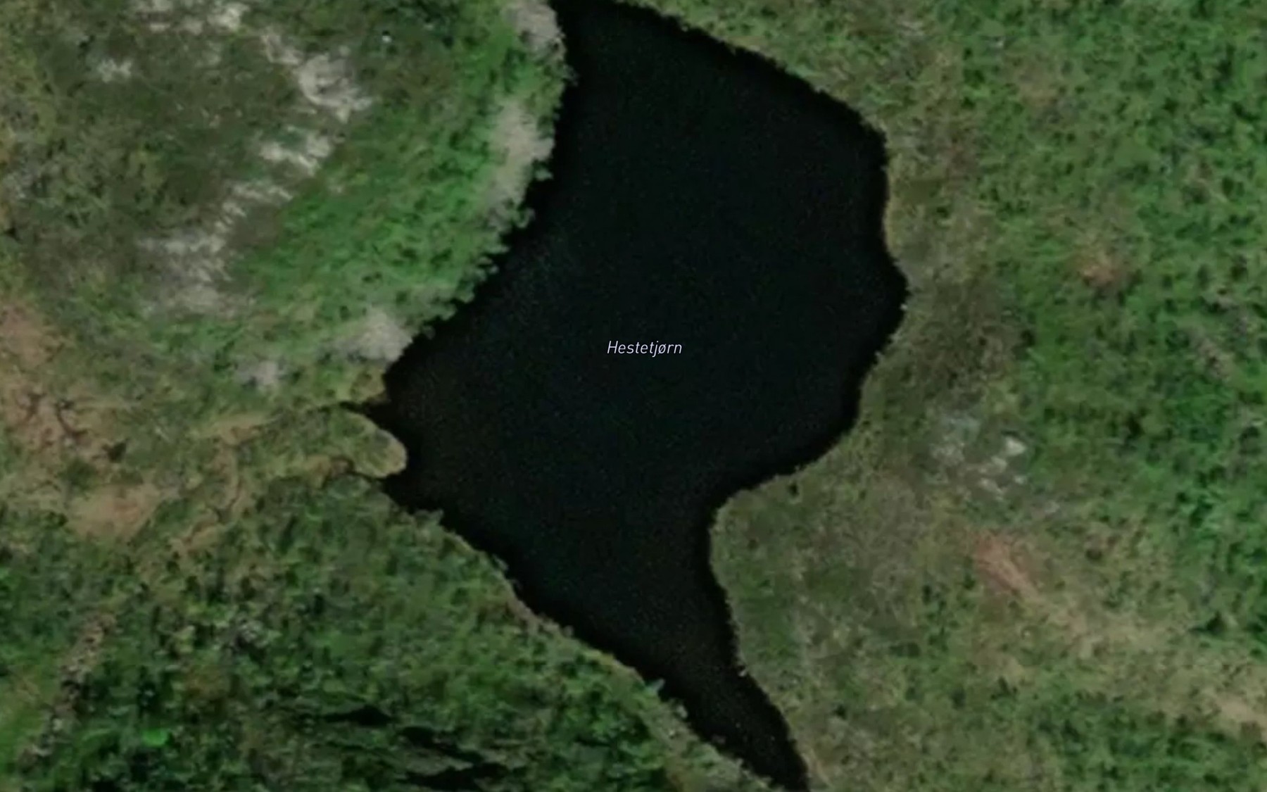 Satellite map of the Hestetjonn
