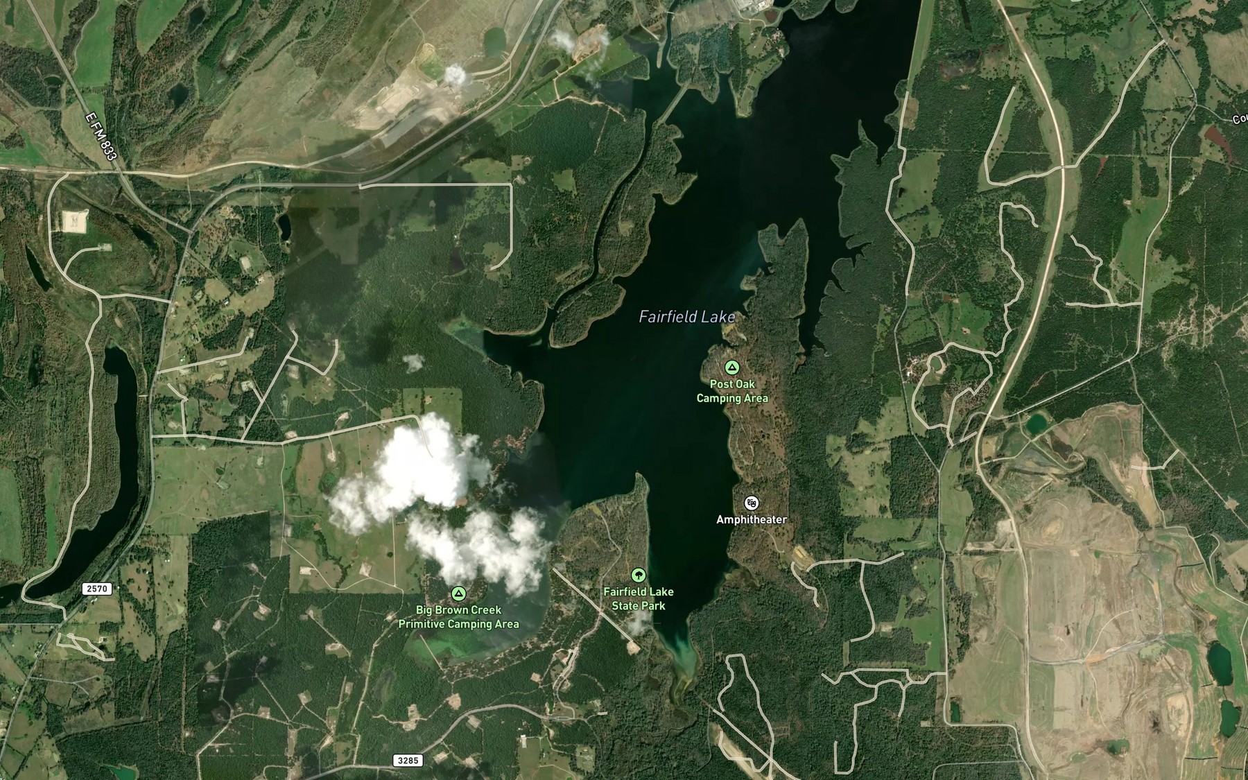 Satellite map of the Harpers Branch