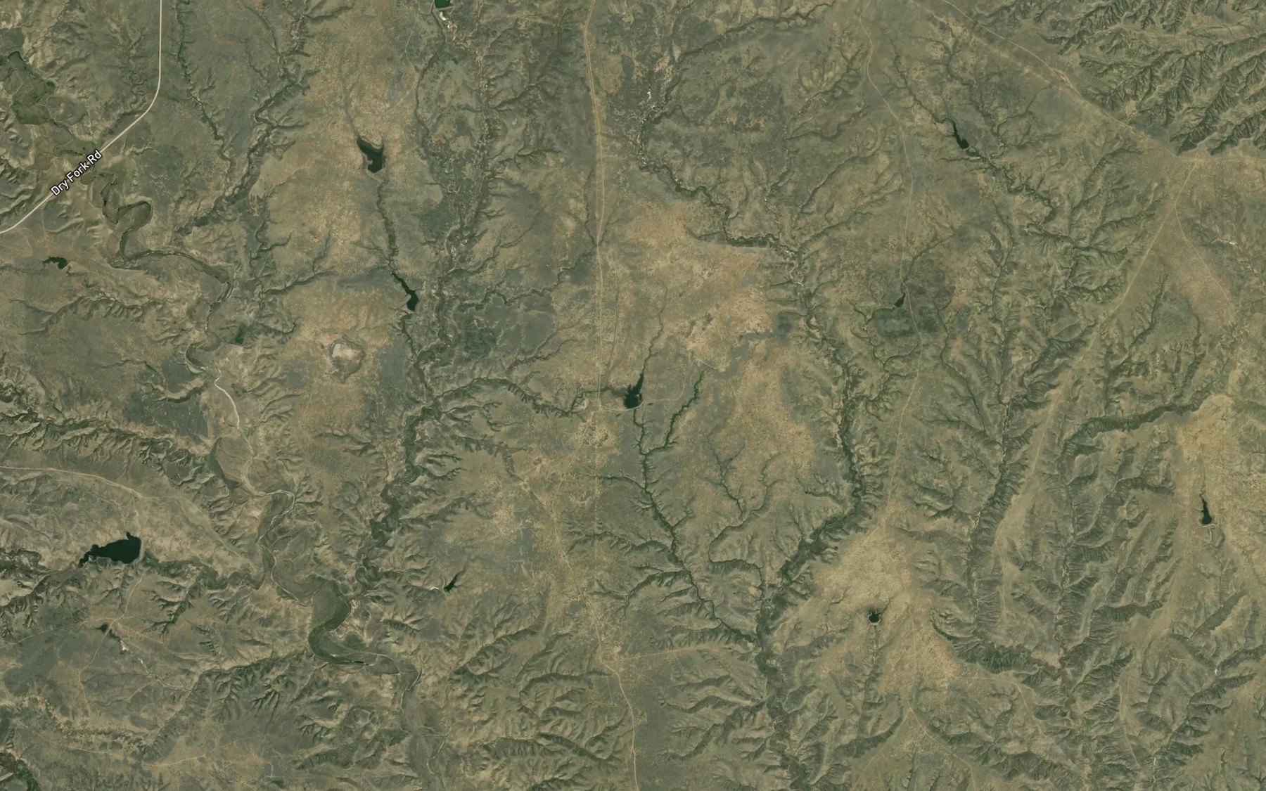 Satellite map of the Wrangler Reservoir