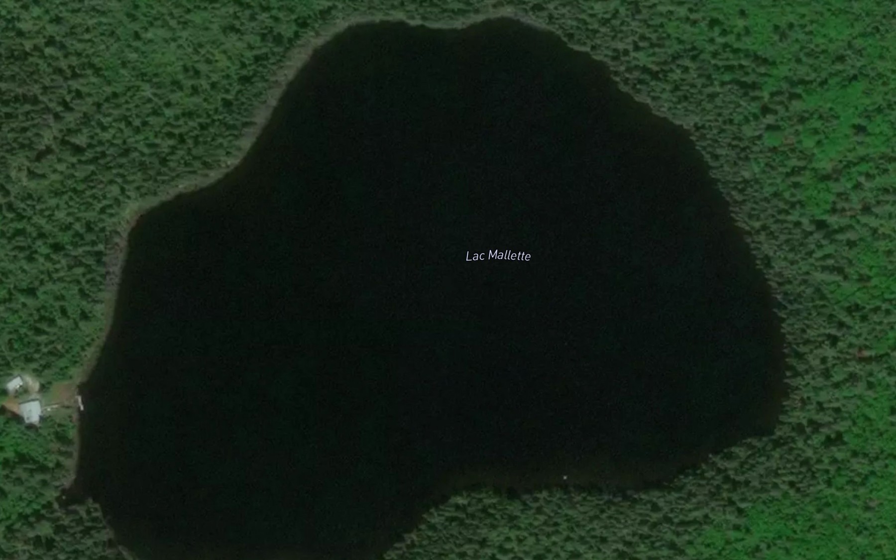 Satellite map of the Lac Mallette