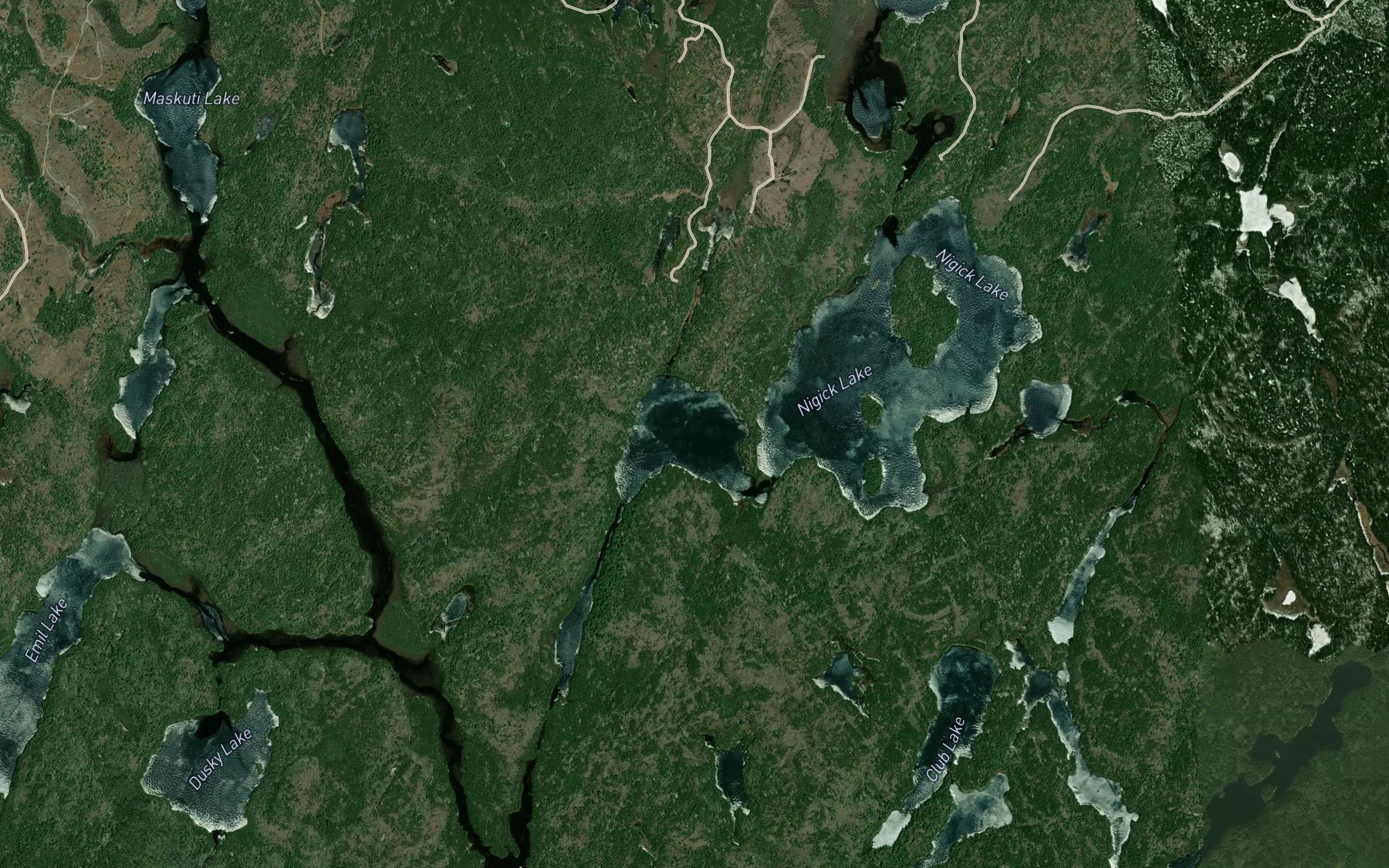 Satellite map of the Loftus Lake