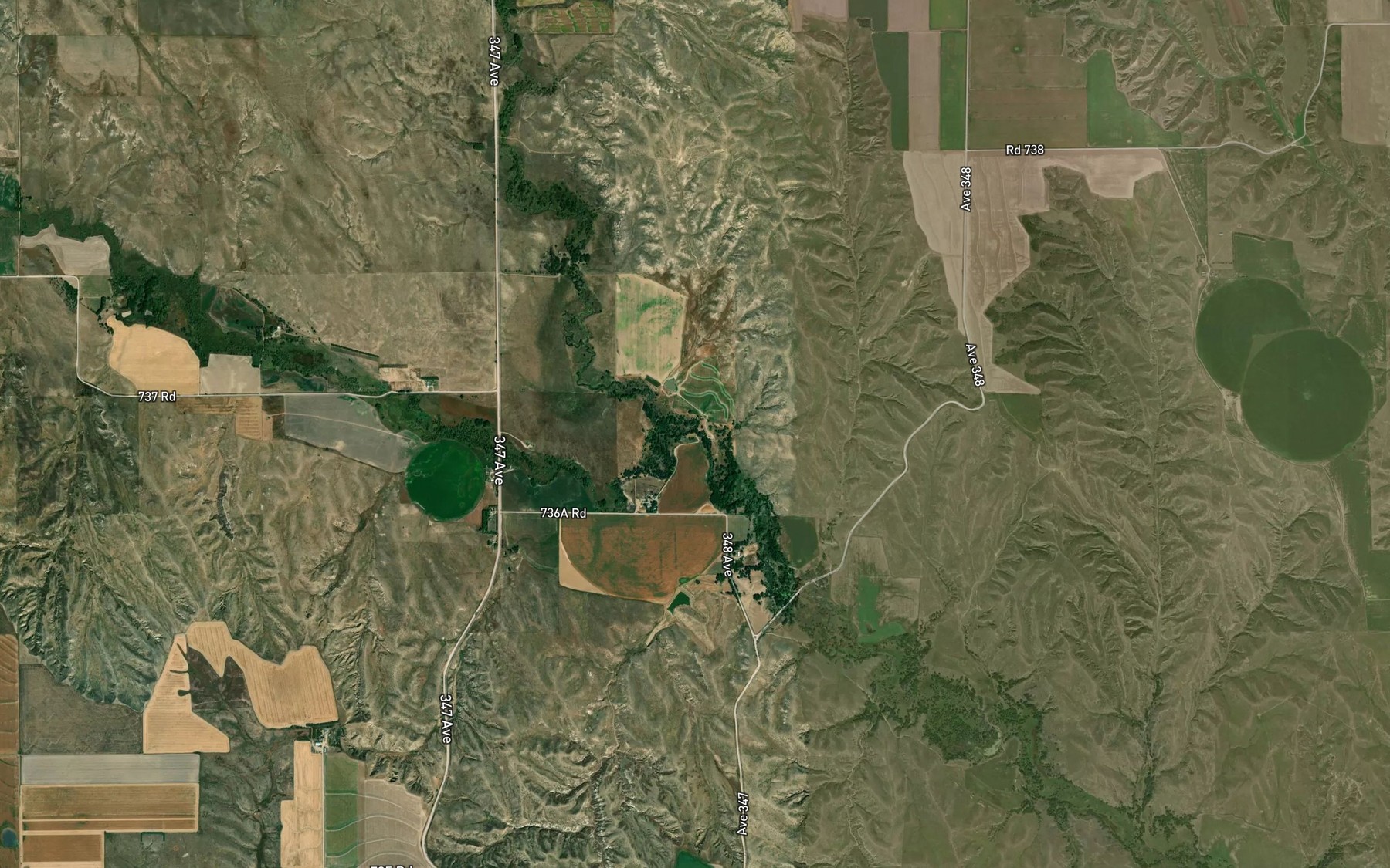 Satellite map of the Spring Creek