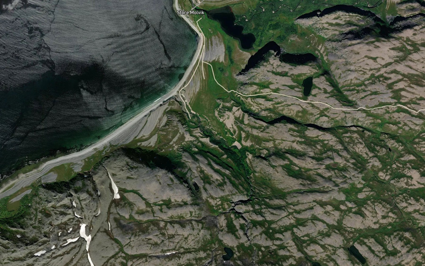 Satellite map of the Saeibejakka