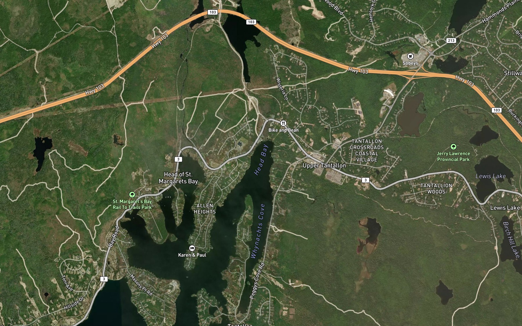 Satellite map of the Head Bay