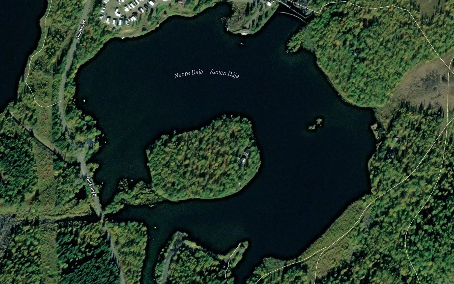 Satellite map of the Daja,nedre