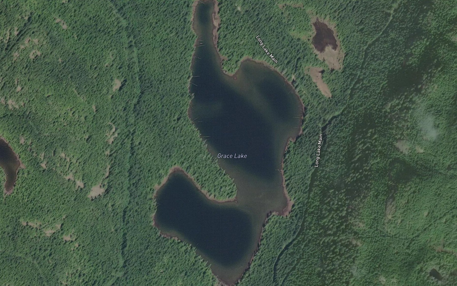 Satellite map of the Grace Lake