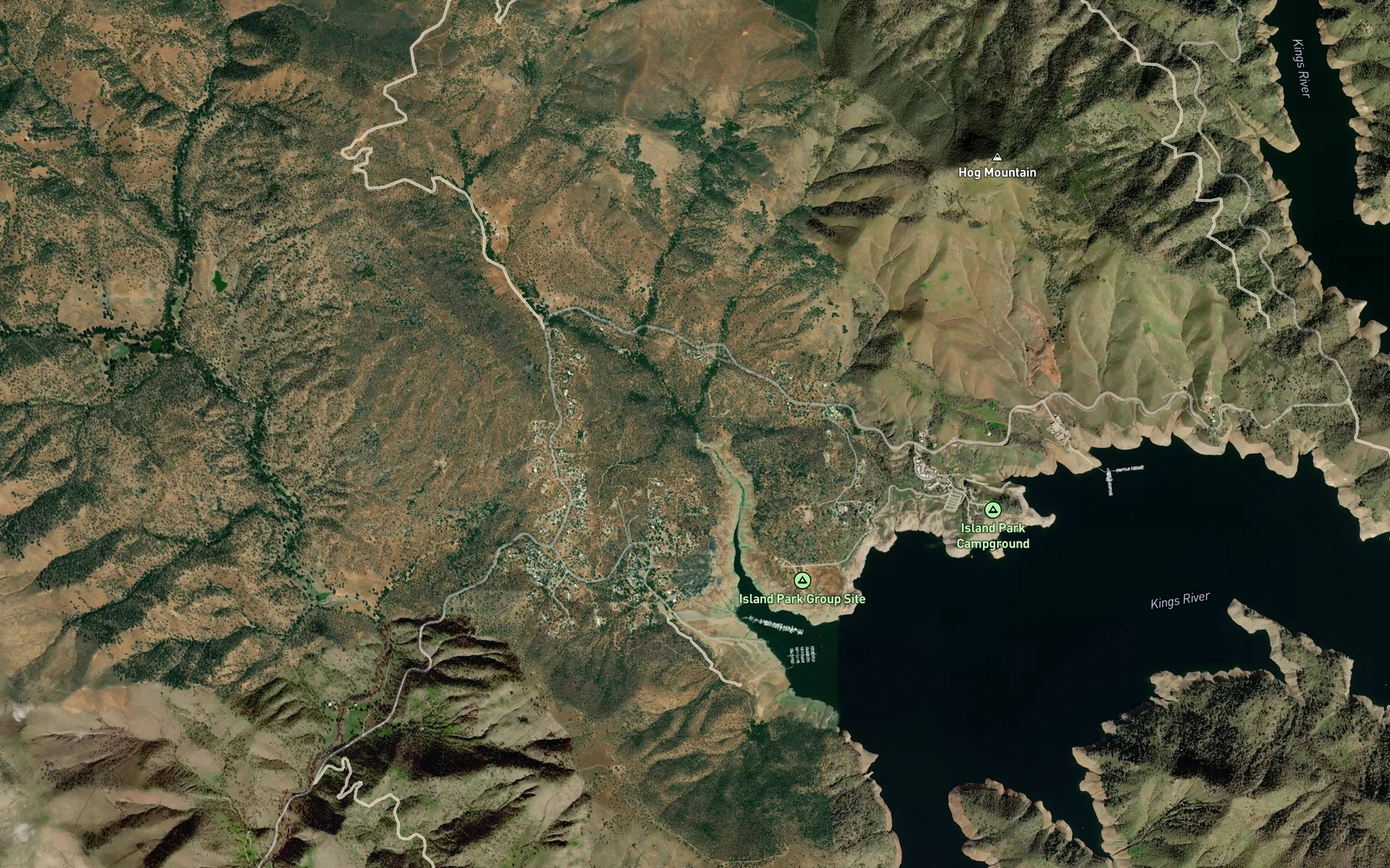 Satellite map of the Deer Creek