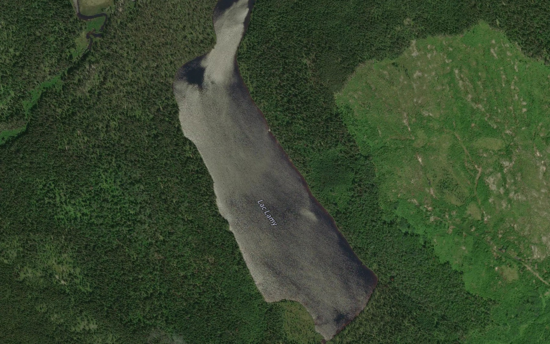 Satellite map of the Lac Lamy