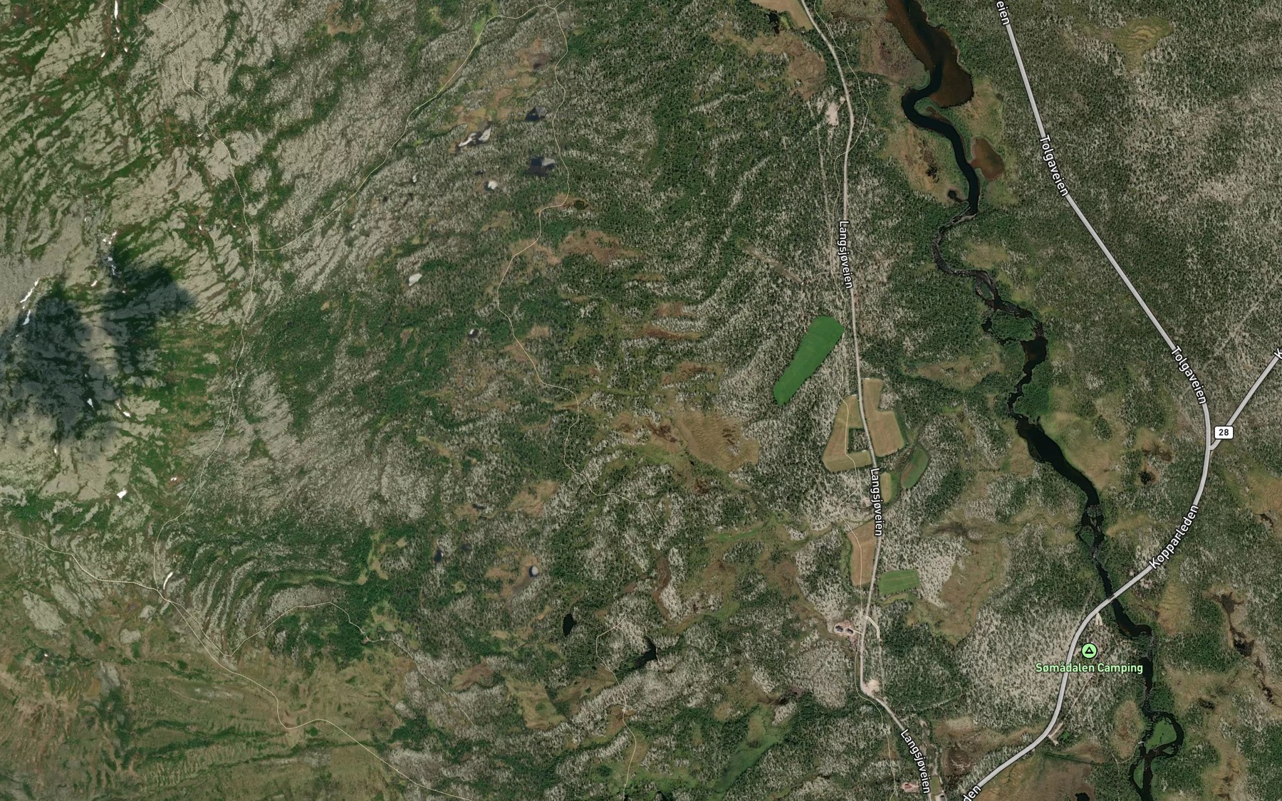 Satellite map of the Holbekken