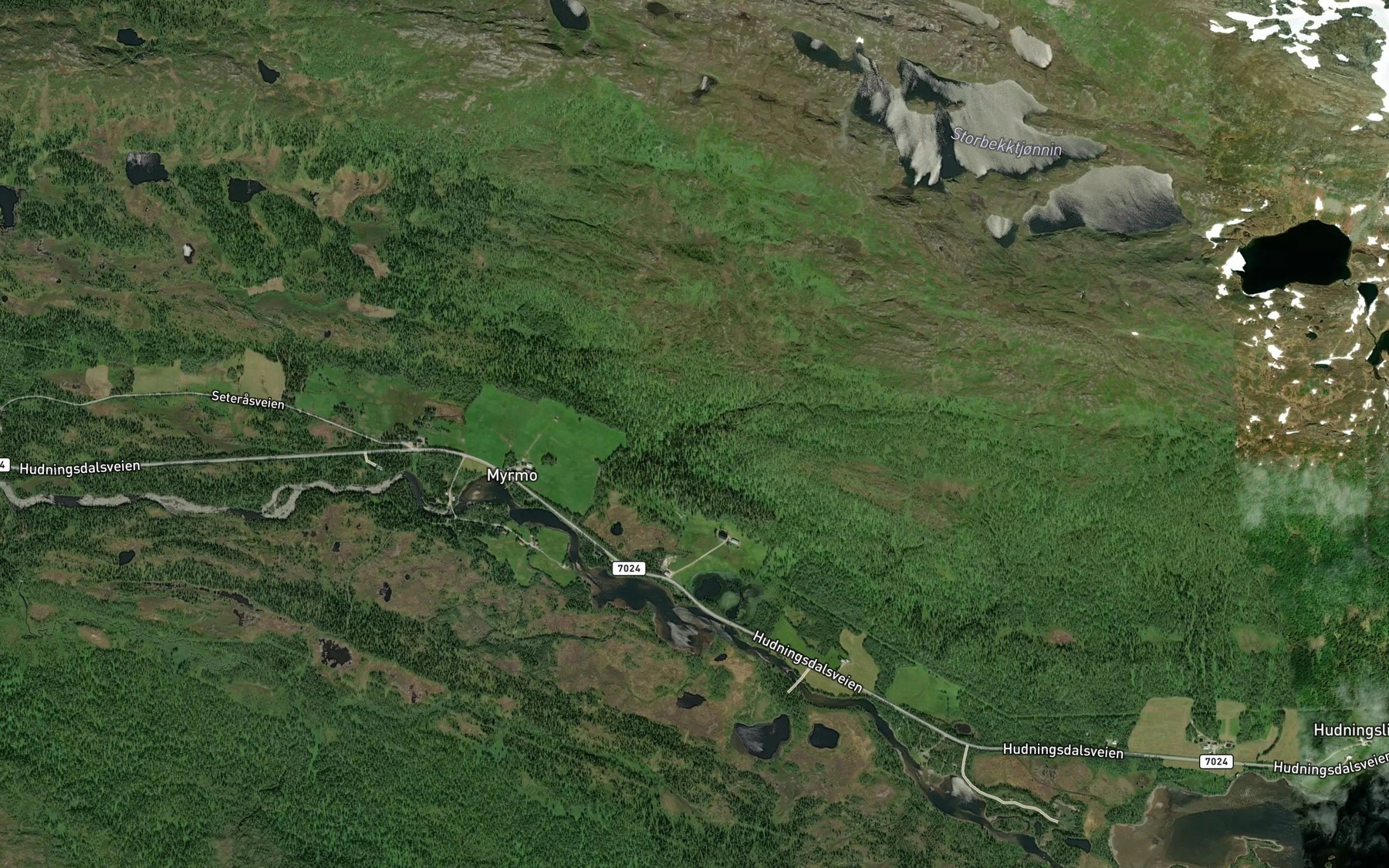 Satellite map of the Myrbubekken
