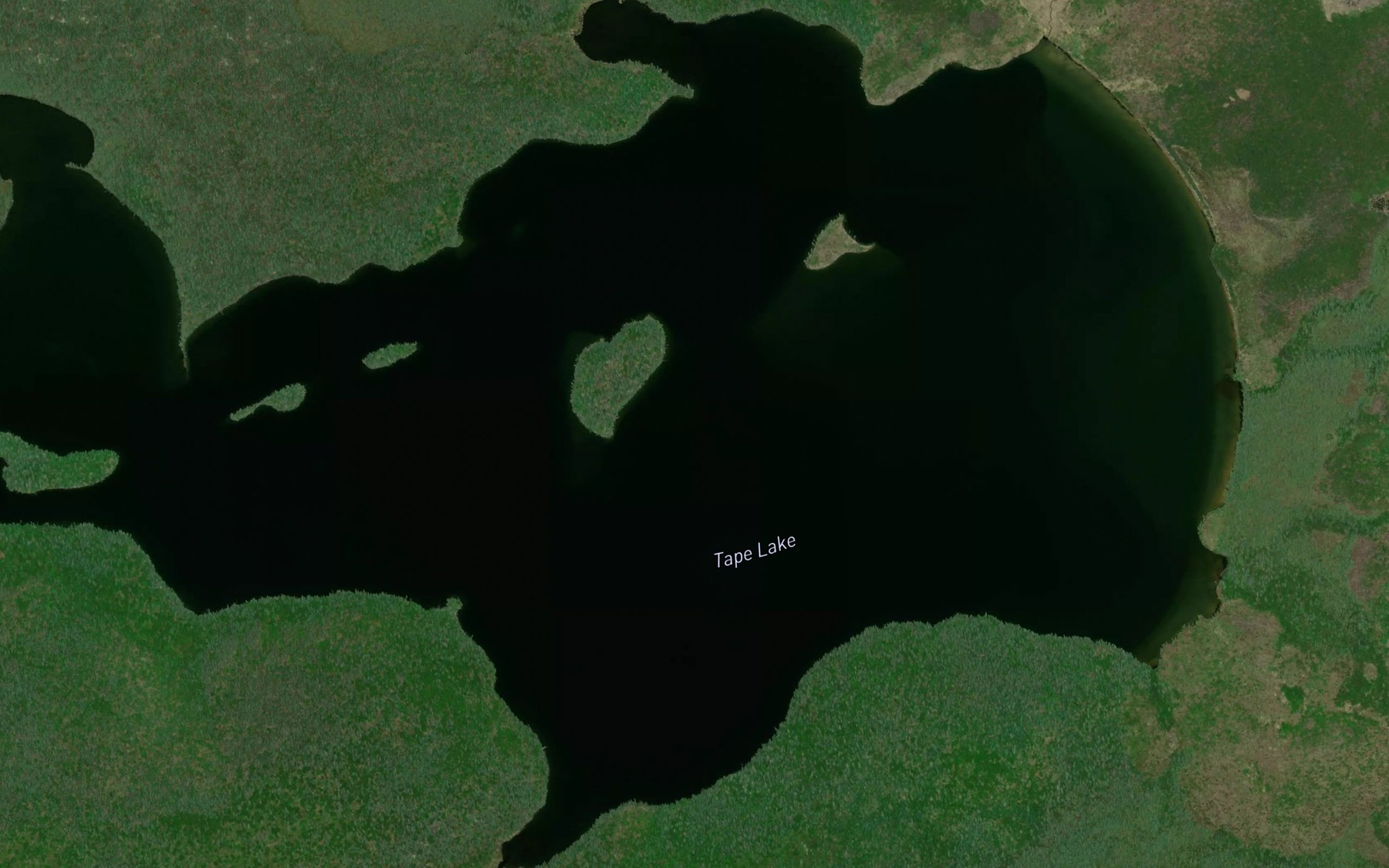 Satellite map of the Tape Lake