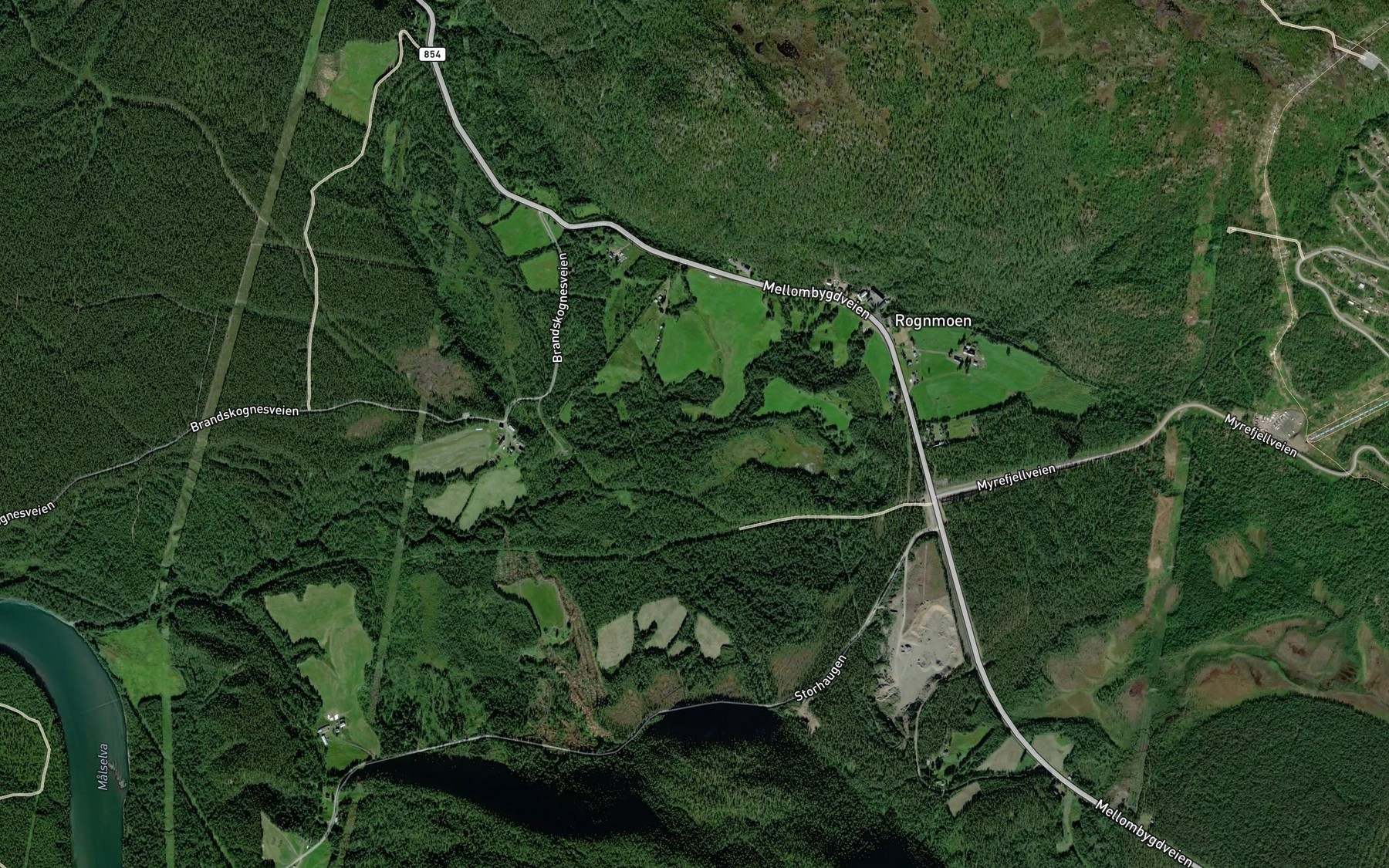 Satellite map of the Lerbekken