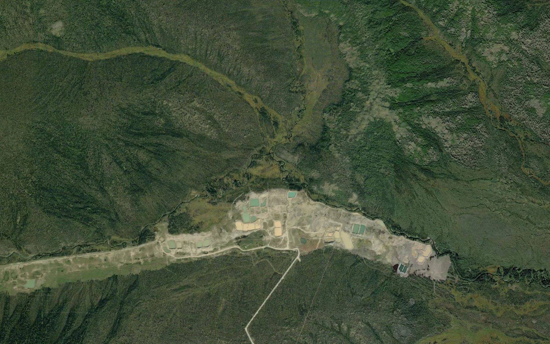 Satellite map of the Comeback Creek