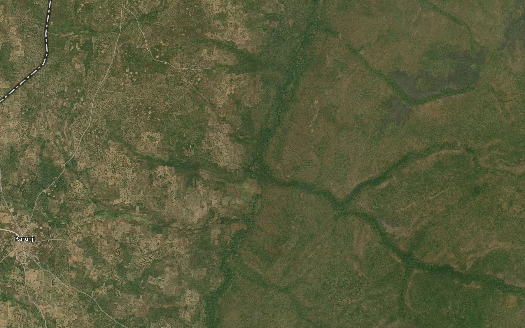 Satellite map of the River Briningo