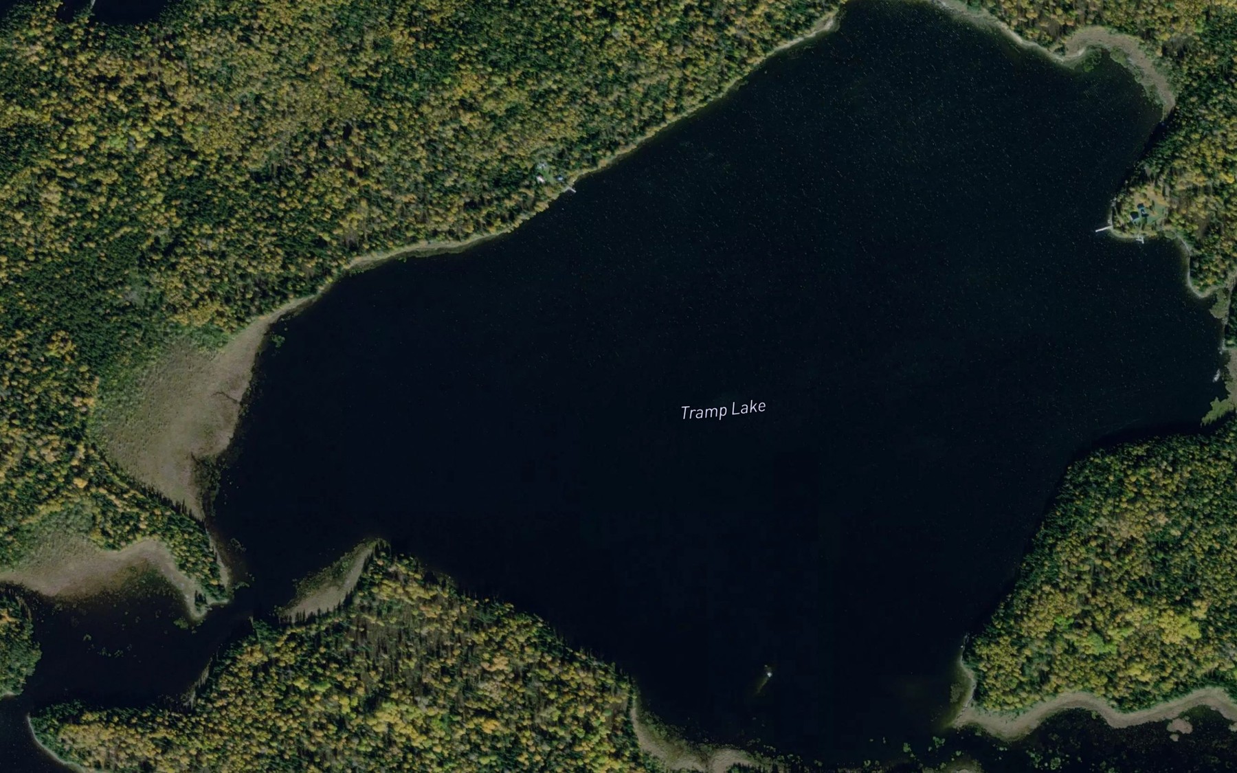 Satellite map of the Tramp Lake