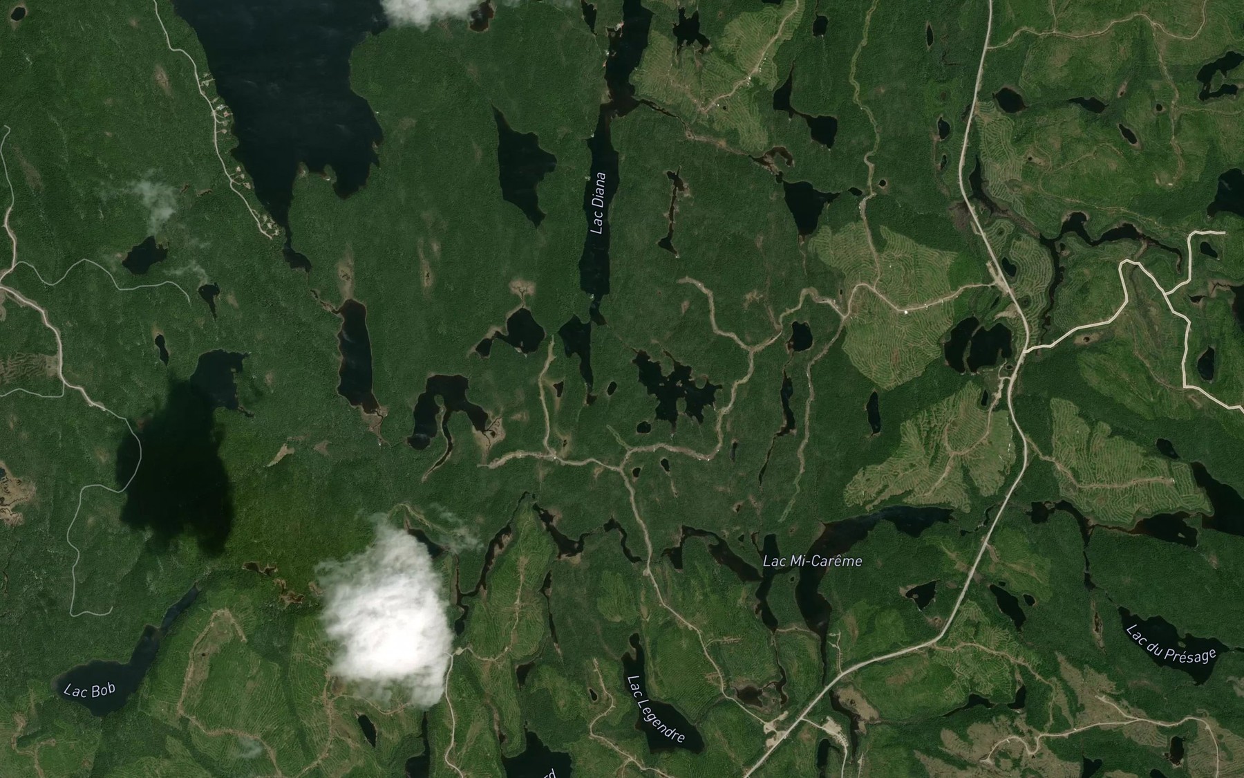 Satellite map of the Lac Fige