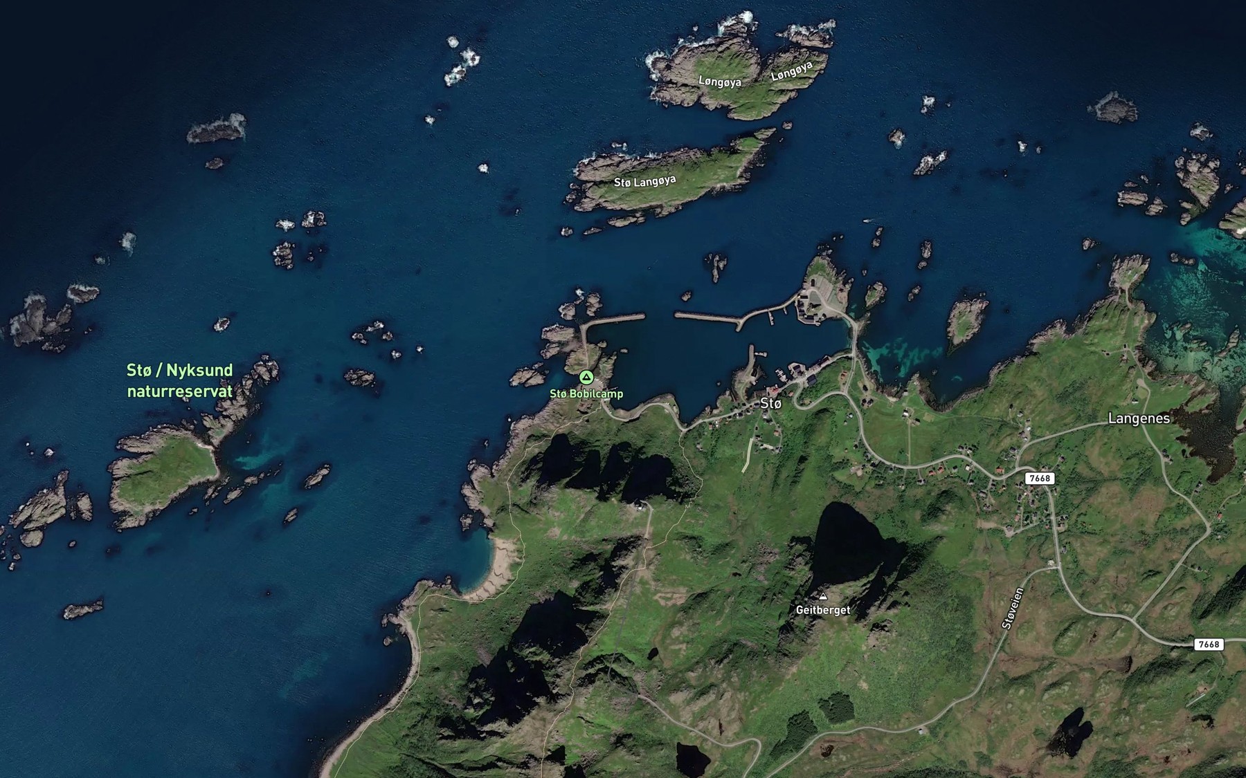 Satellite map of the Valvika
