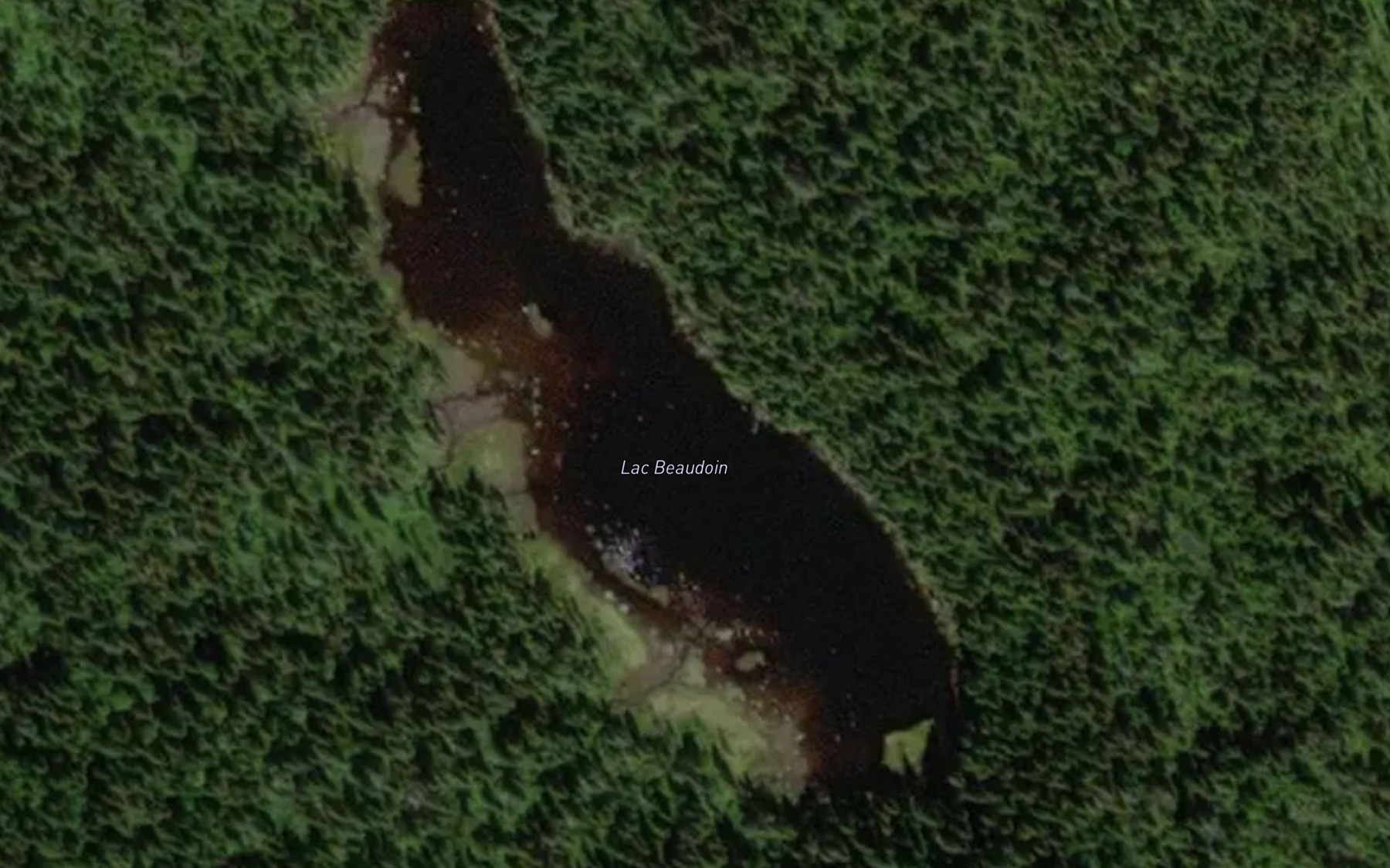 Satellite map of the Lac Beaudoin