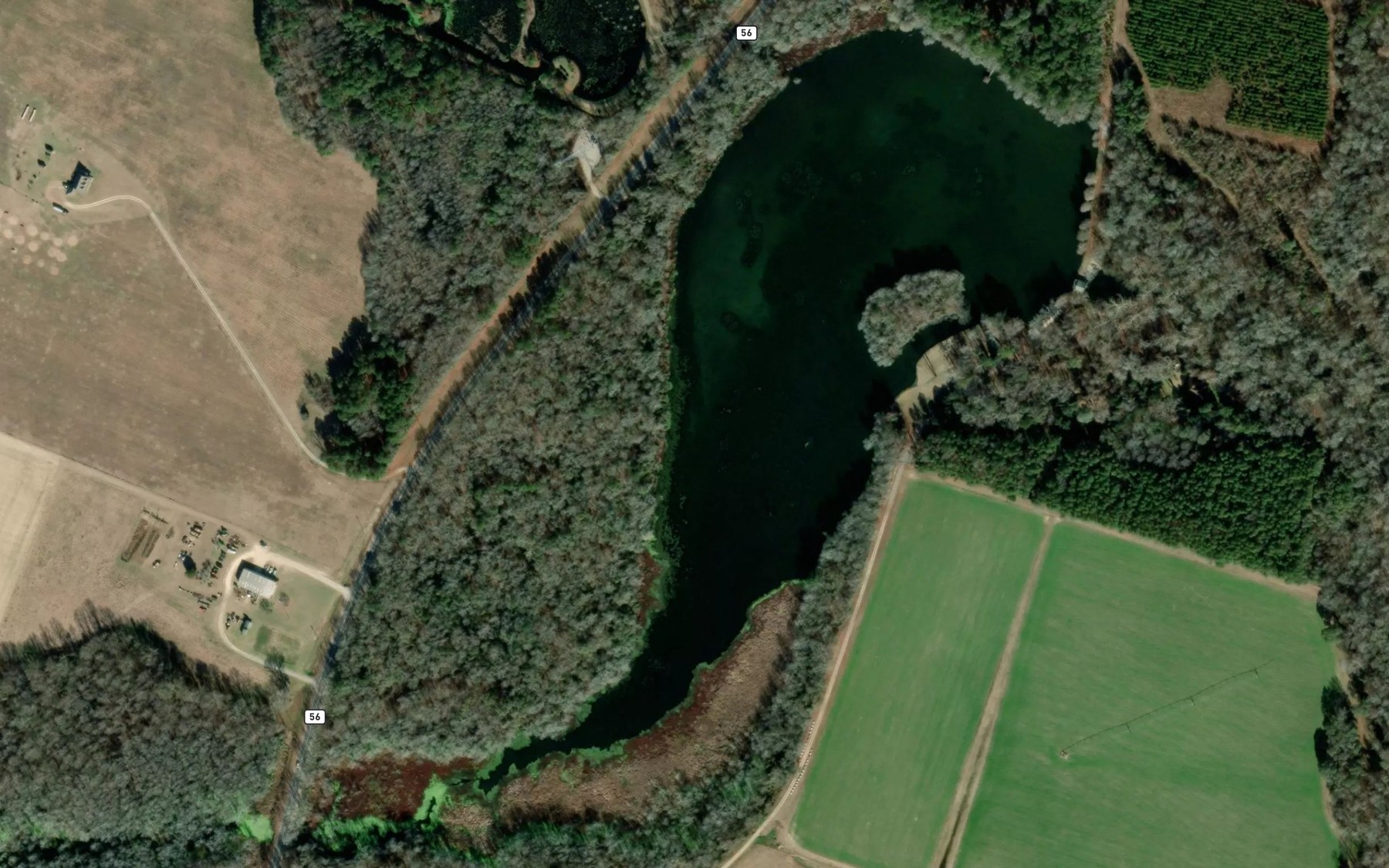 Satellite map of the McCullough Millpond