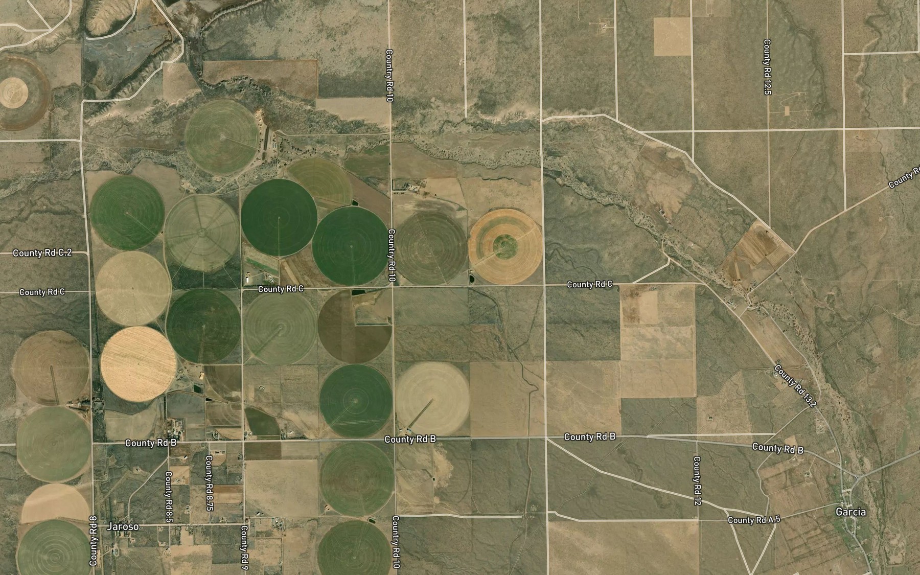 Satellite map of the Reservoir Ditch