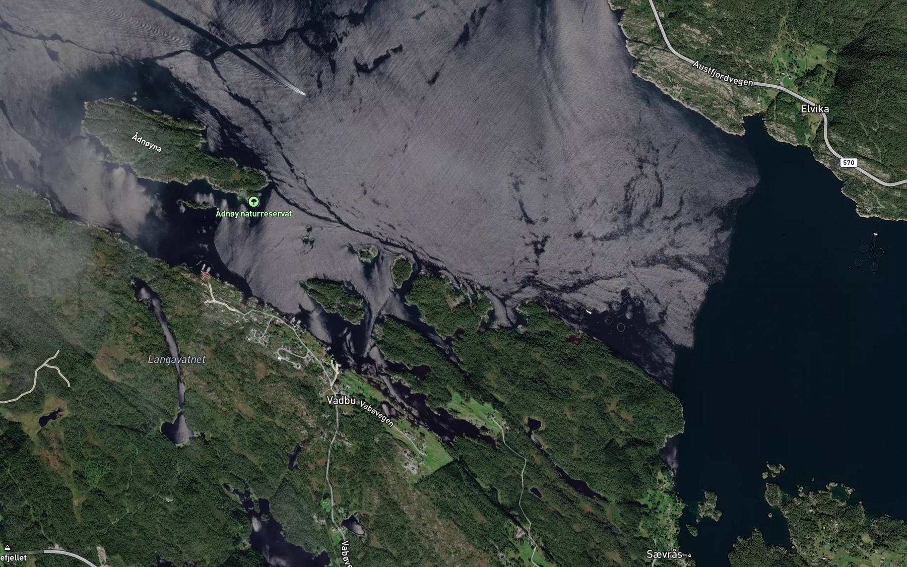 Satellite map of the Nordre Lotrebogane