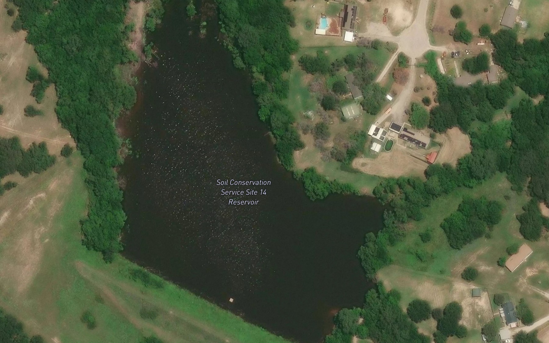 Satellite map of the Reservoir Number Fourteen