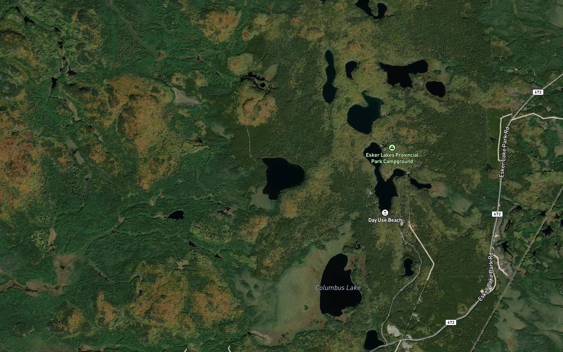 Satellite map of the Hazel Lake