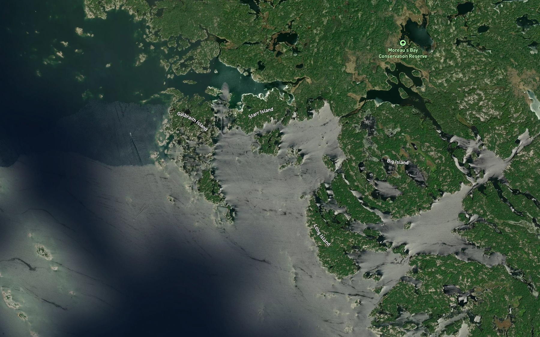 Satellite map of the Outer Bay
