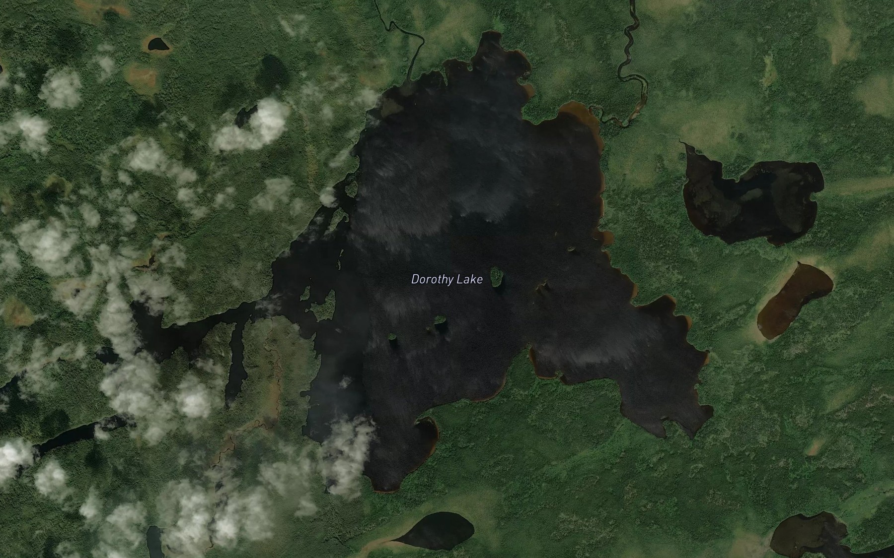 Satellite map of the Dorothy Lake
