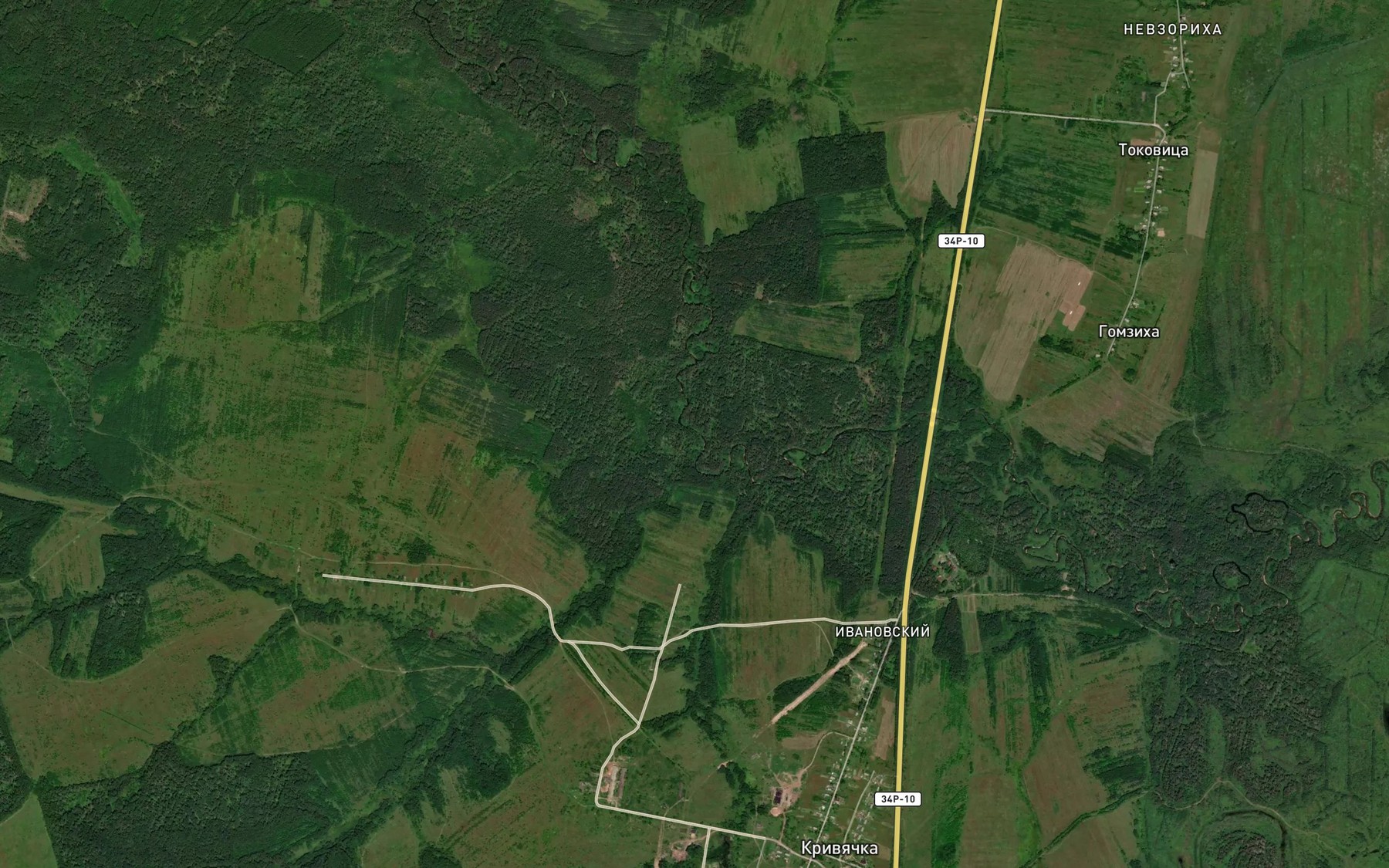 Satellite map of the Chernaya
