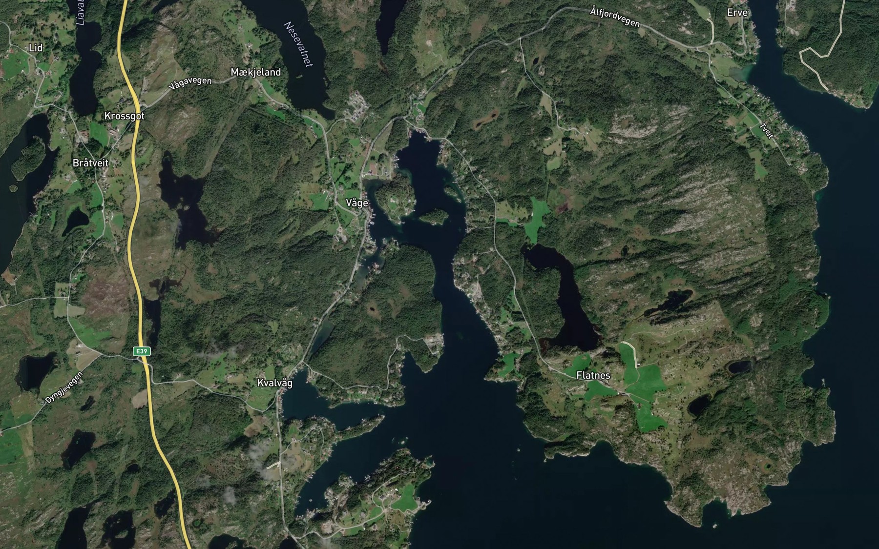 Satellite map of the Vagavagen