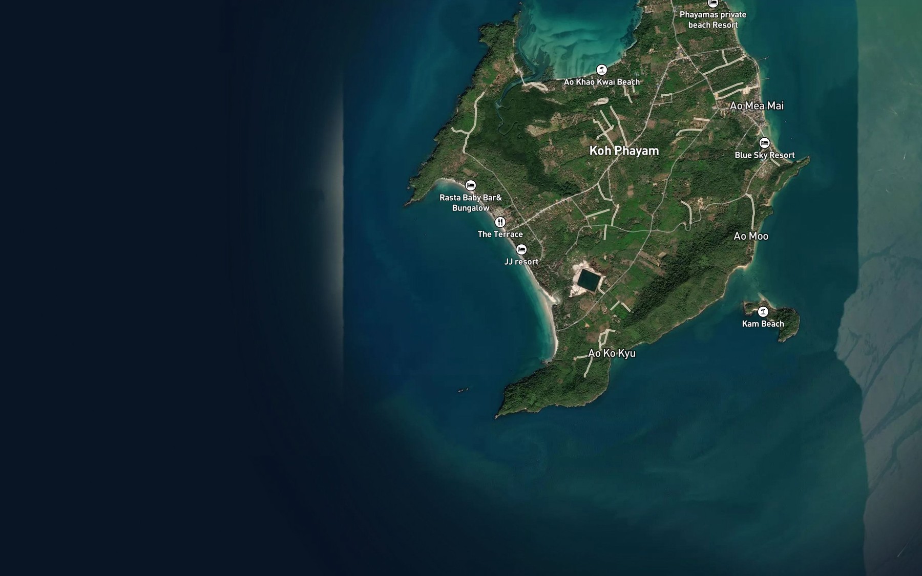 Satellite map of the Ao Yai