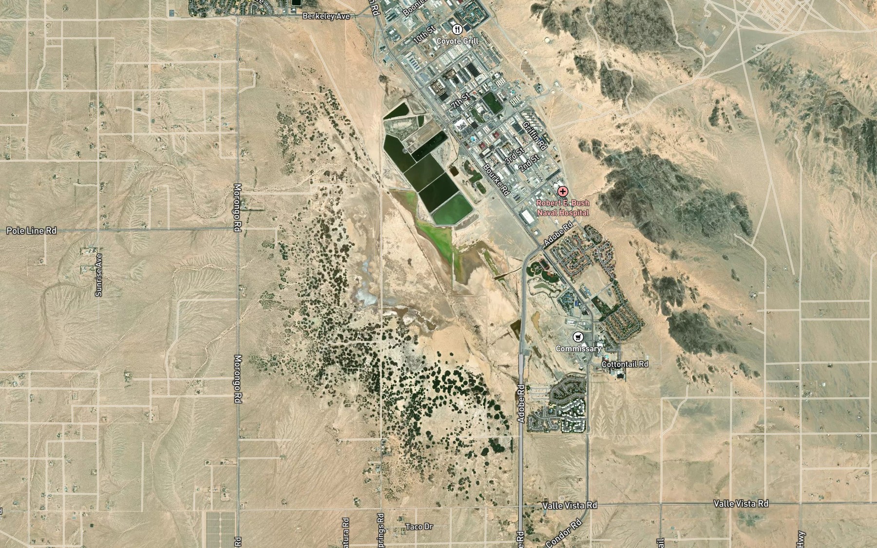 Satellite map of the Mesquite Lake