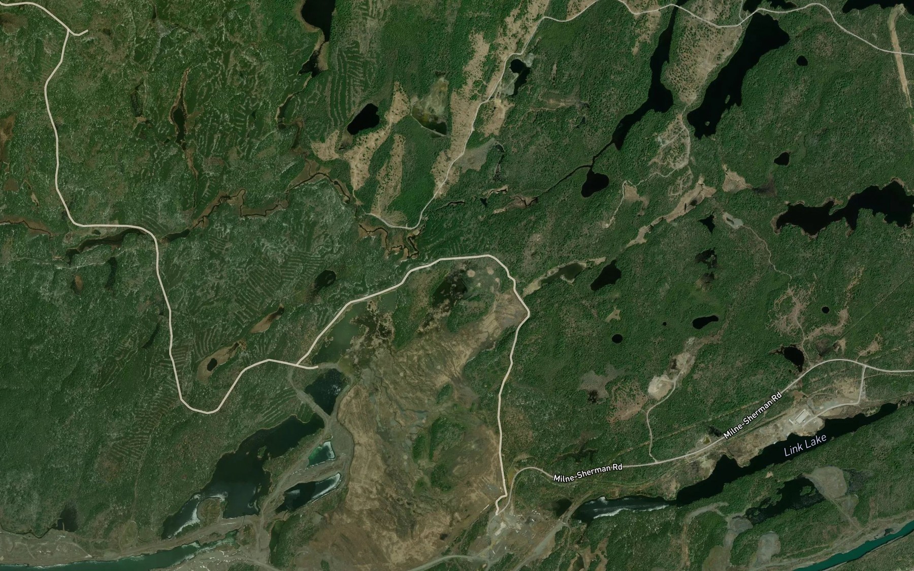 Satellite map of the Doris Lake