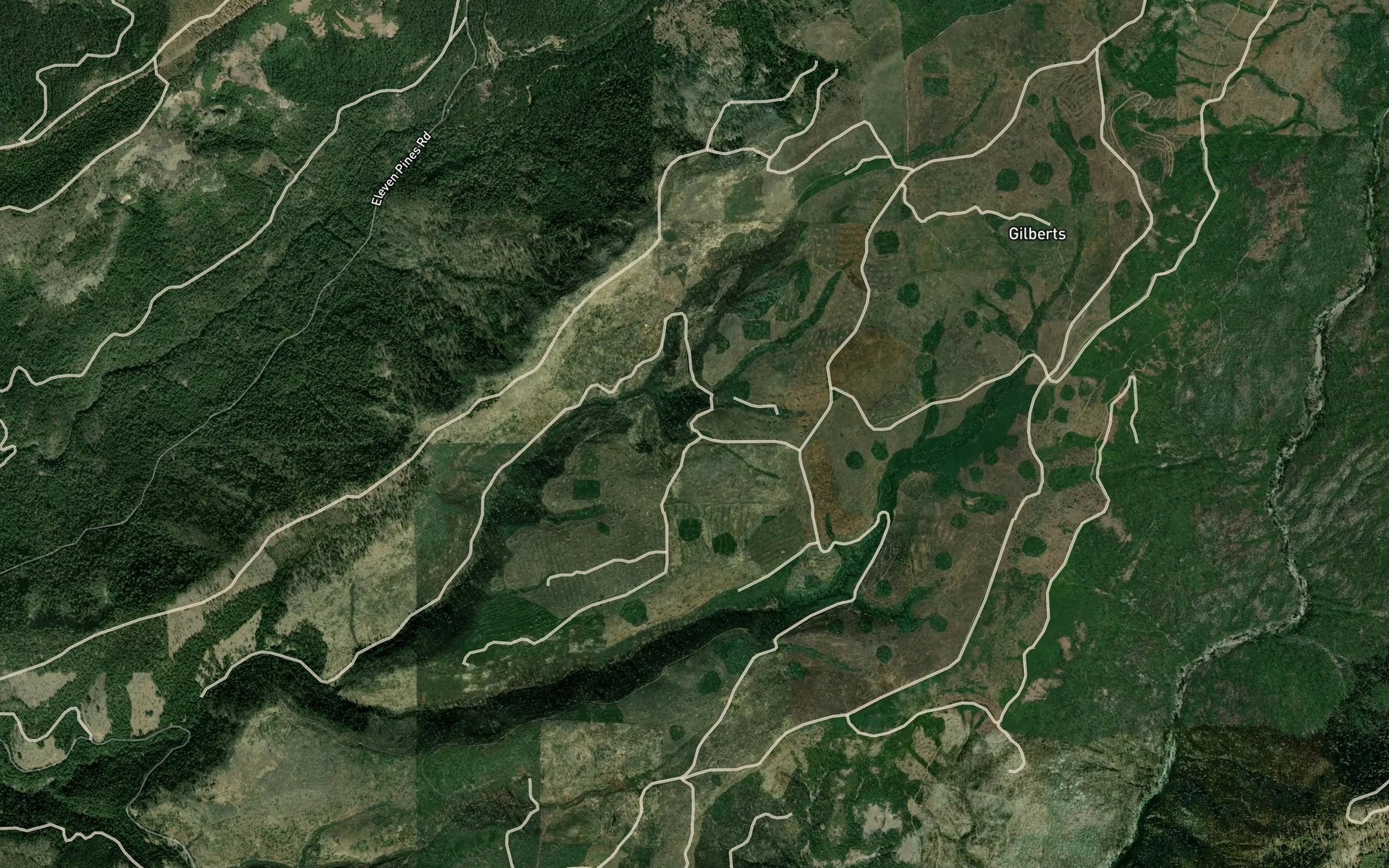 Satellite map of the Desert Cold Spring
