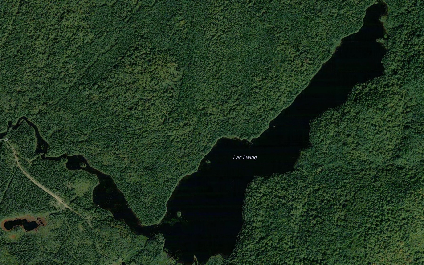 Satellite map of the Lac Ewing