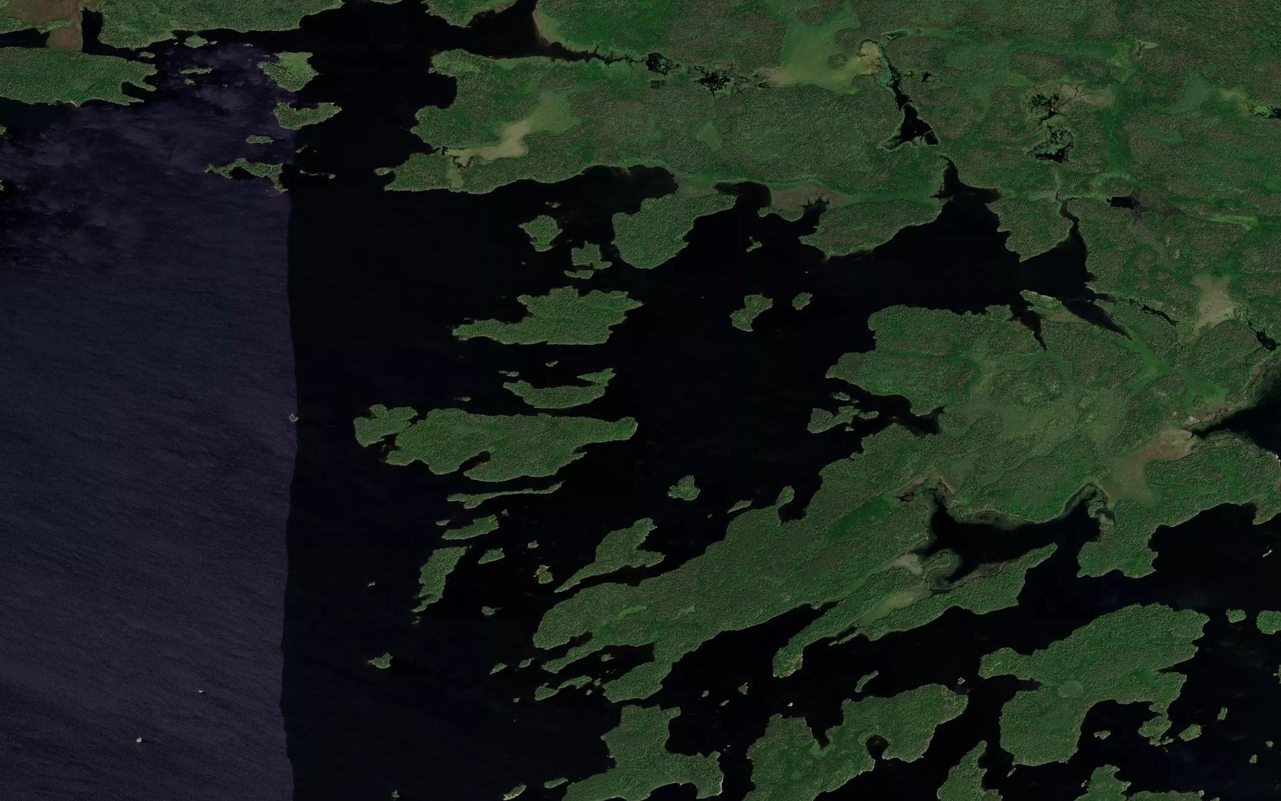 Satellite map of the Cormorant Bay