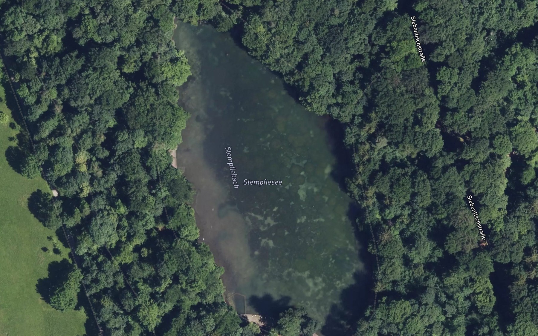 Satellite map of the Stempflesee