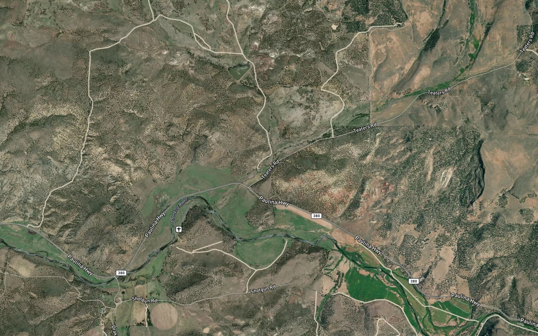 Satellite map of the Sheep Rock Creek