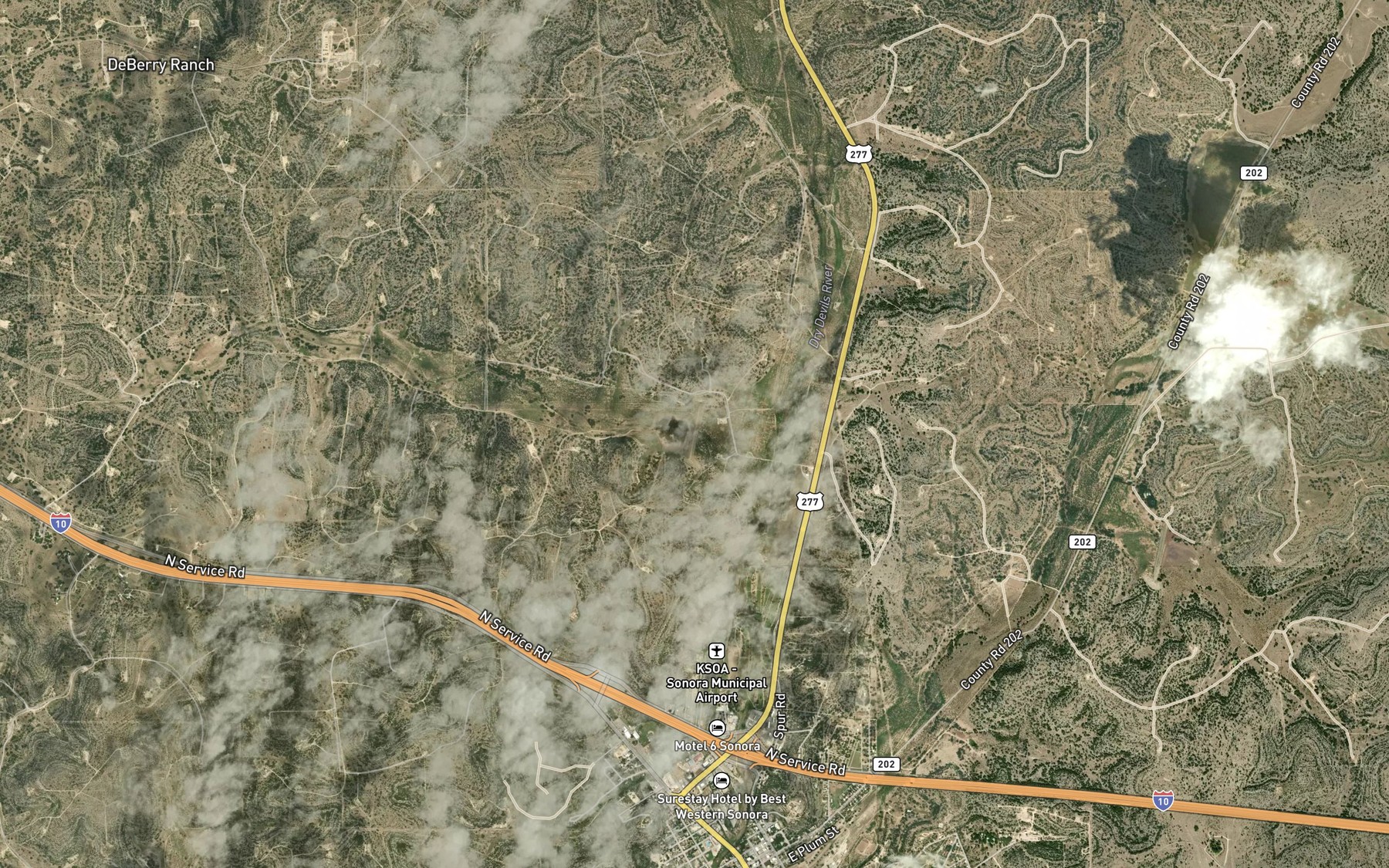Satellite map of the Site Number Eight