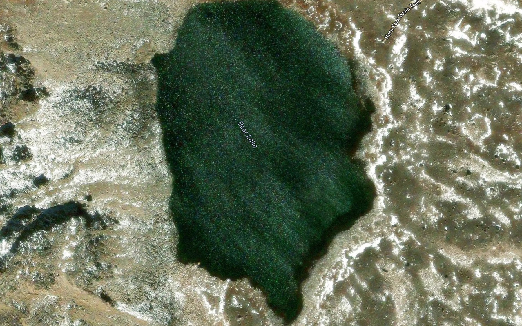 Satellite map of the Bear Lake