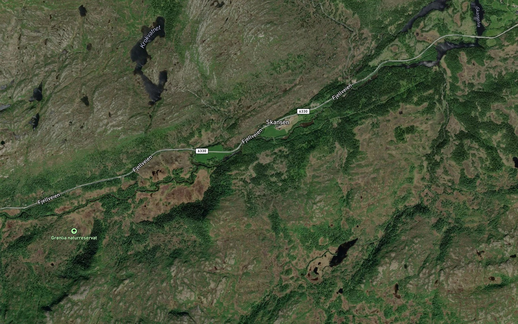 Satellite map of the Gronnbakkbekken
