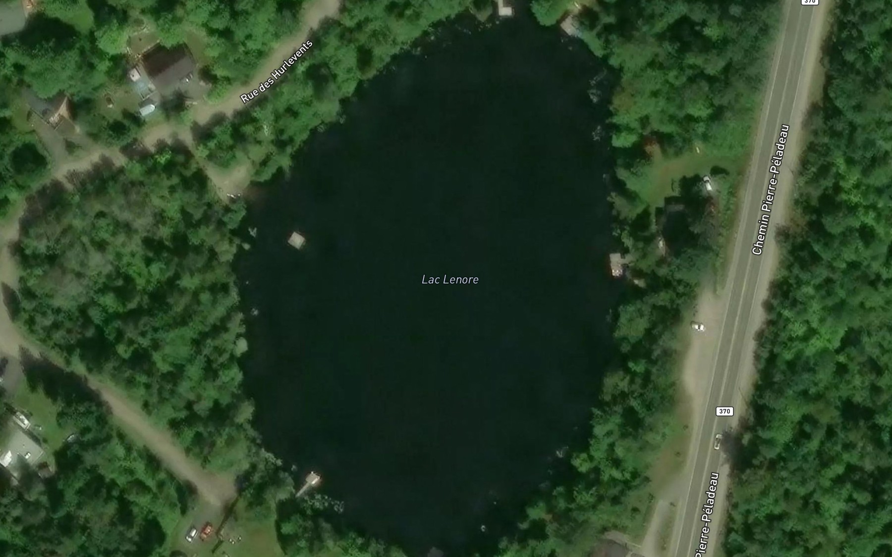 Satellite map of the Lac Lenore