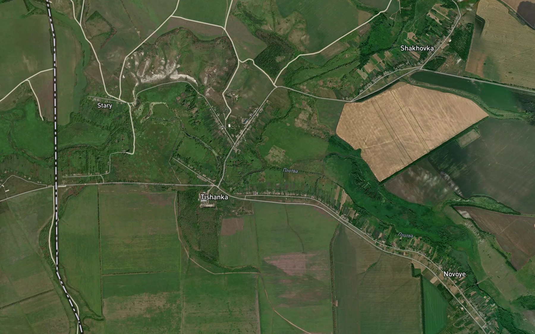Satellite map of the Plotva