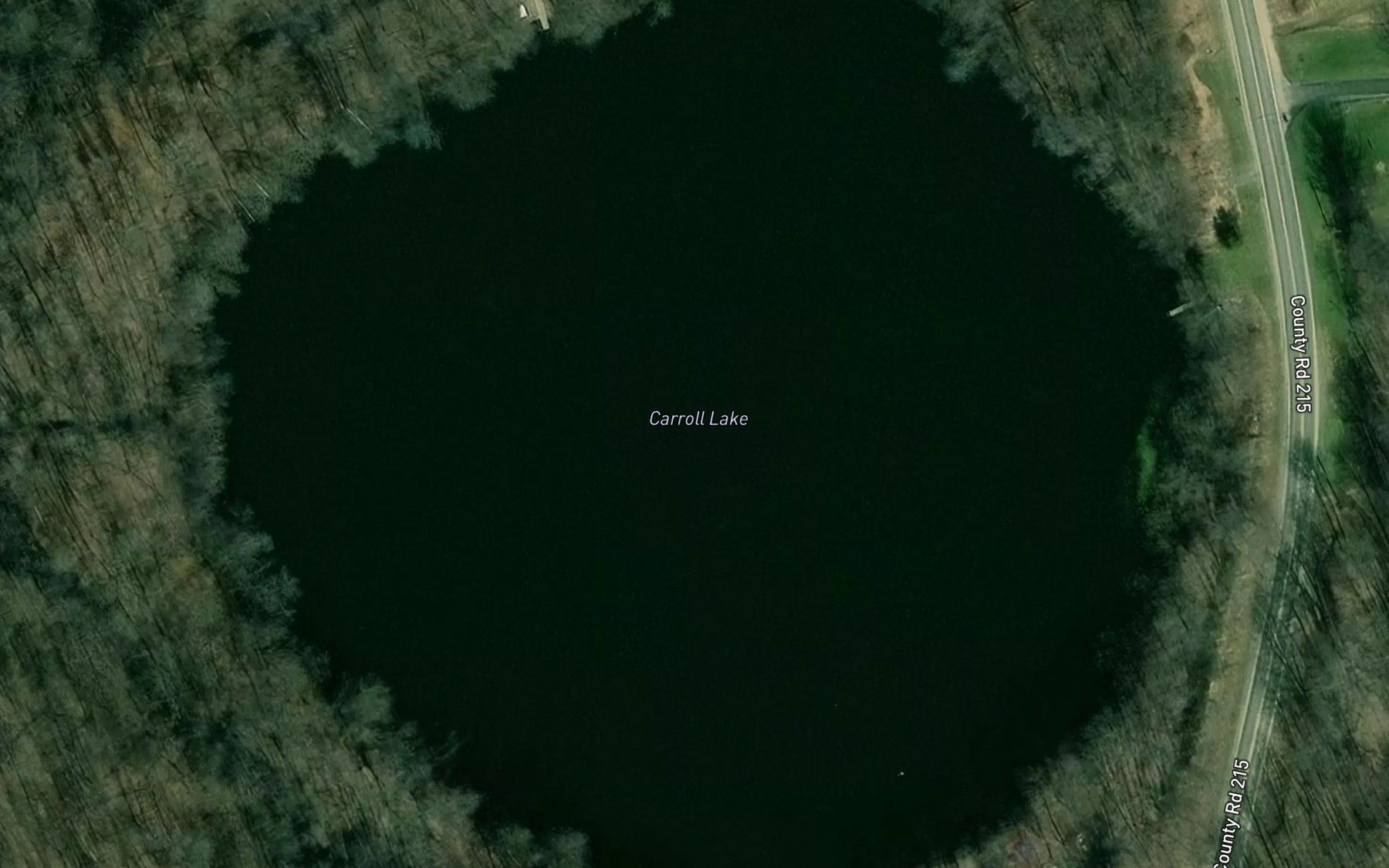 Satellite map of the Carroll Lake