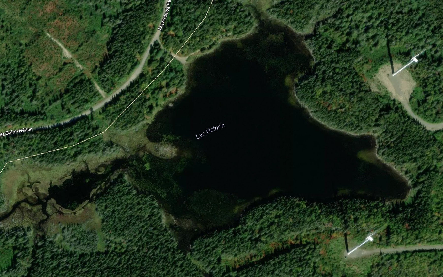 Satellite map of the Lac Victorin